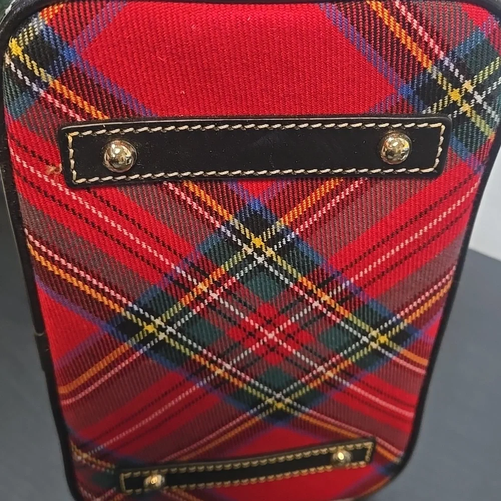 EUC Dooney & Bourke Red Tartan Plaid Dome Satchel - Picture 3 of 16